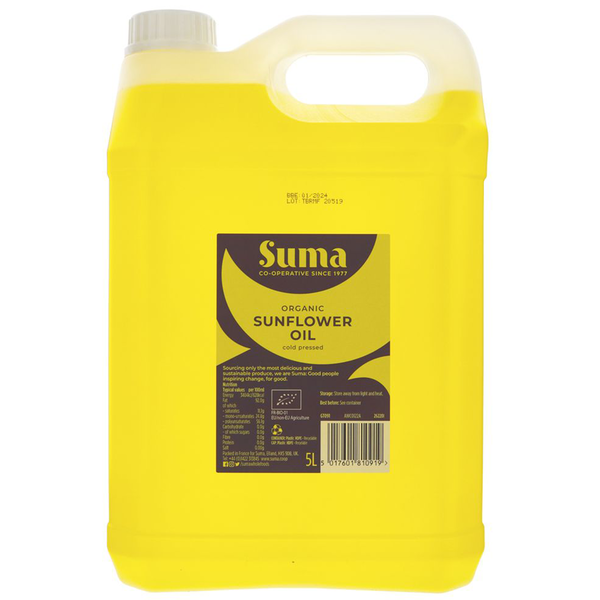 ESSENTIAL ORGANIC SUNFLOWER OIL 5LTR