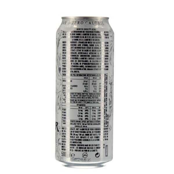 Monster Energy Ultra White Zero Sugar 12x500ml Can CCEP
